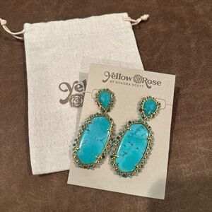 Kendra Scott Yellow Rose Turquoise Earrings